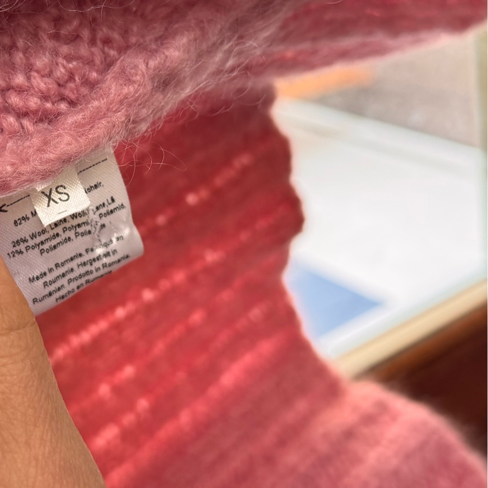 $650 Hayley Menzies Gloria Rose Mohair Midi Cardigan Pink Embroidered Small - Picture 8 of 9